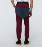 Undercover - Cotton pants with suede apron