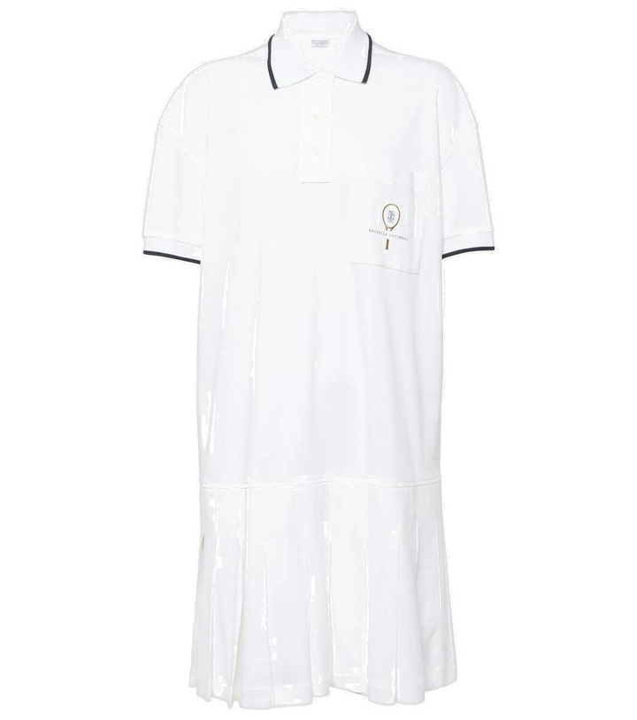 Photo: Brunello Cucinelli Pleated cotton polo dress