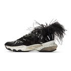 Valentino Black Valentino Garavani Camo Feather Bounce Sneakers