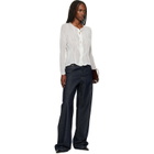 ISSEY MIYAKE White Chiffon Twist Cardigan