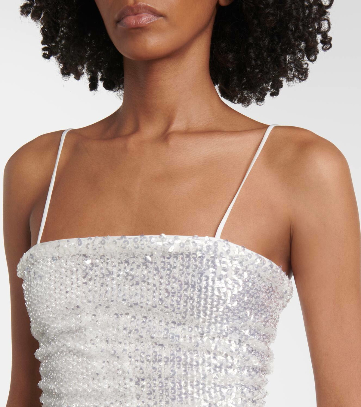 Jacques Wei Sequined slip dress