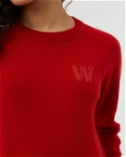 Wood Wood Wmns Asta Lambswool Jumper Red - Womens - Sweatshirts