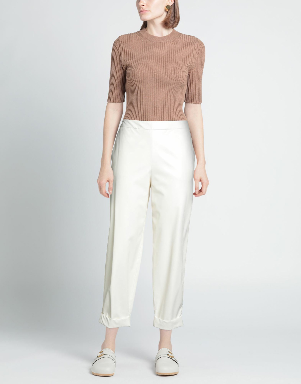 Alessia Santi Womens Pants in Ivory