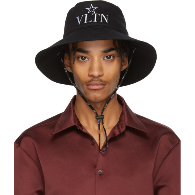 Valentino Black Valentino Garavani VLTN Star Bucket Hat Valentino