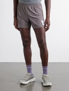 Satisfy - Straight-Leg Logo-Appliqu&eacute;d 5" Space‑O&trade; Shorts - Brown