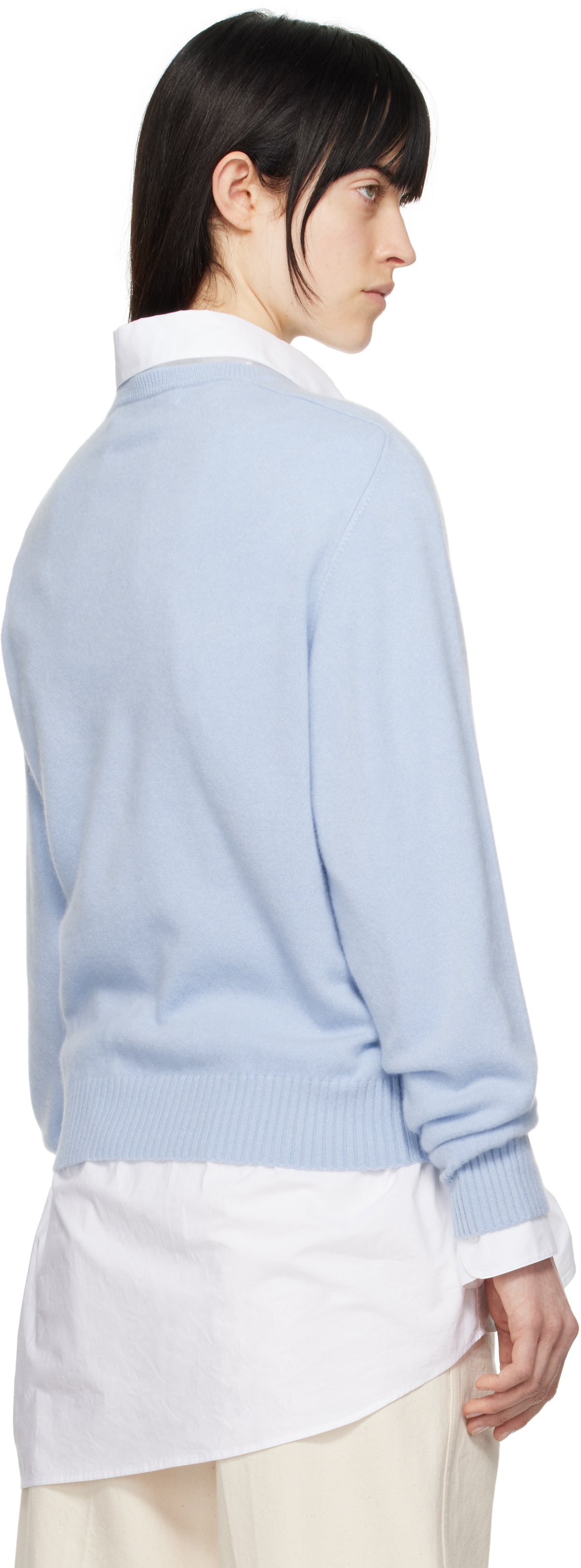 Carven Blue V-Neck Sweater