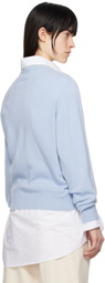 Carven Blue V-Neck Sweater