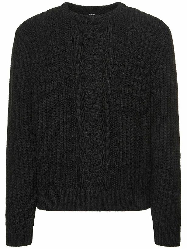 Photo: THEORY - Vilare Wool Blend Knit Crewneck Sweater