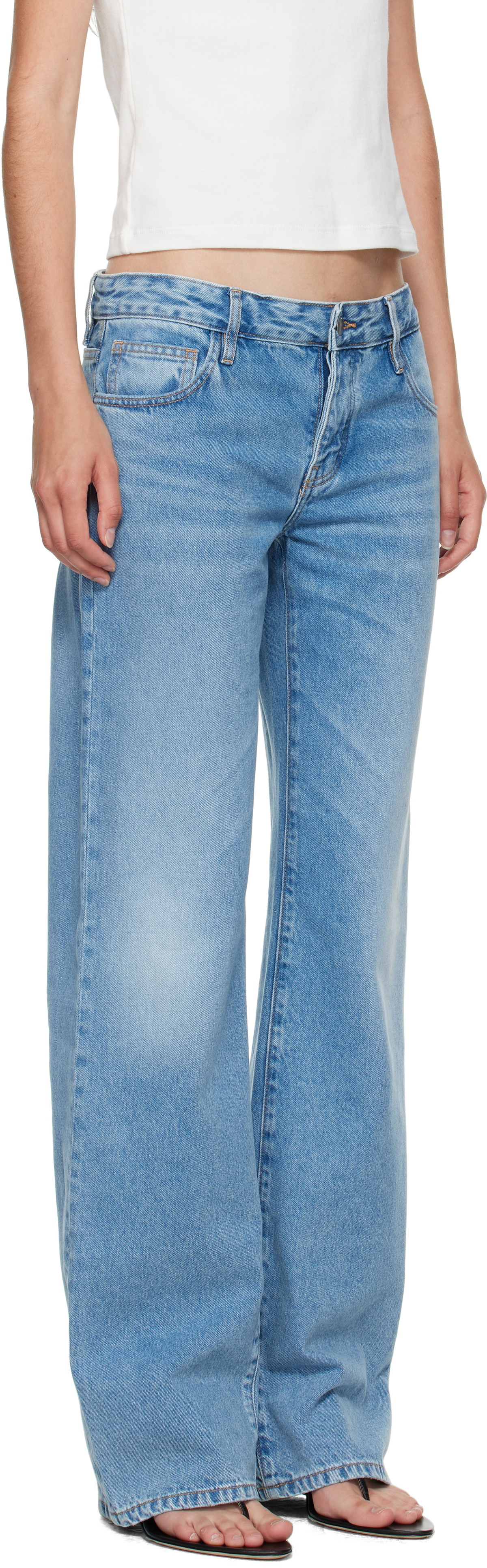 St. Agni Blue Outland Denim Edition Mid Rise Balloon Jeans