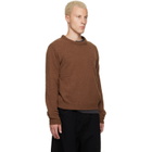 LEMAIRE Brown Crew-Neck Alpaca Wool Blend Sweater