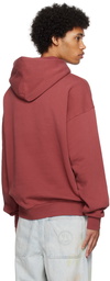 drew house Burgundy Embroidered Hoodie