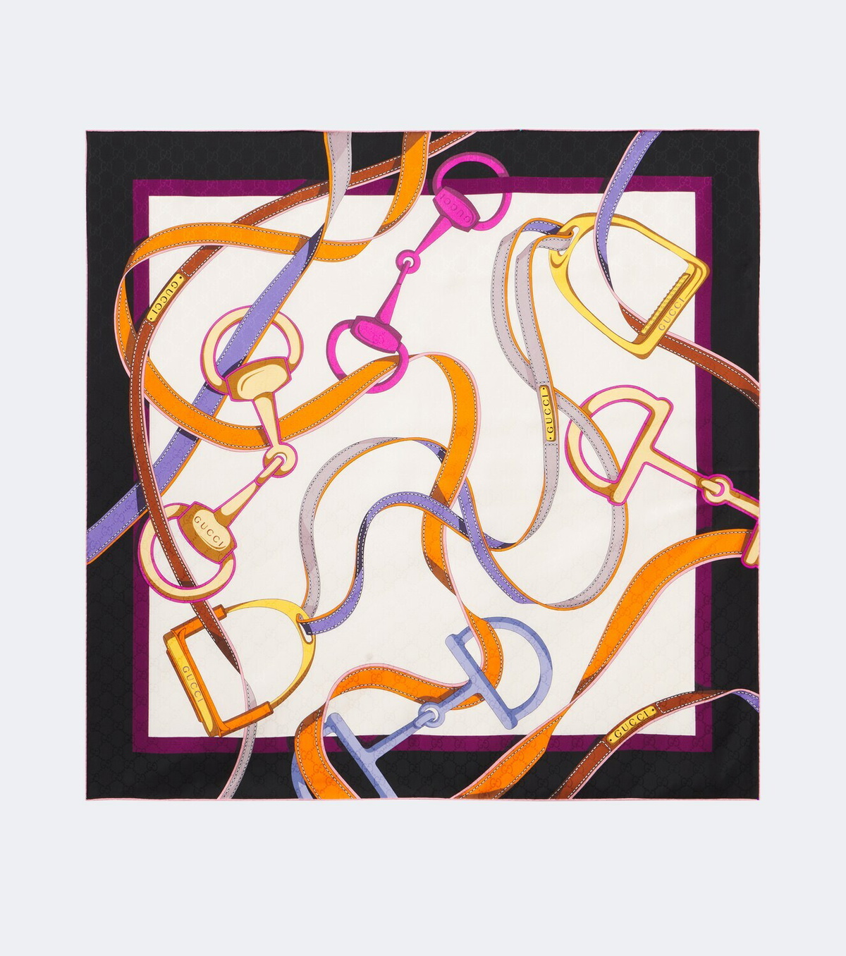 Gucci Printed silk twill scarf