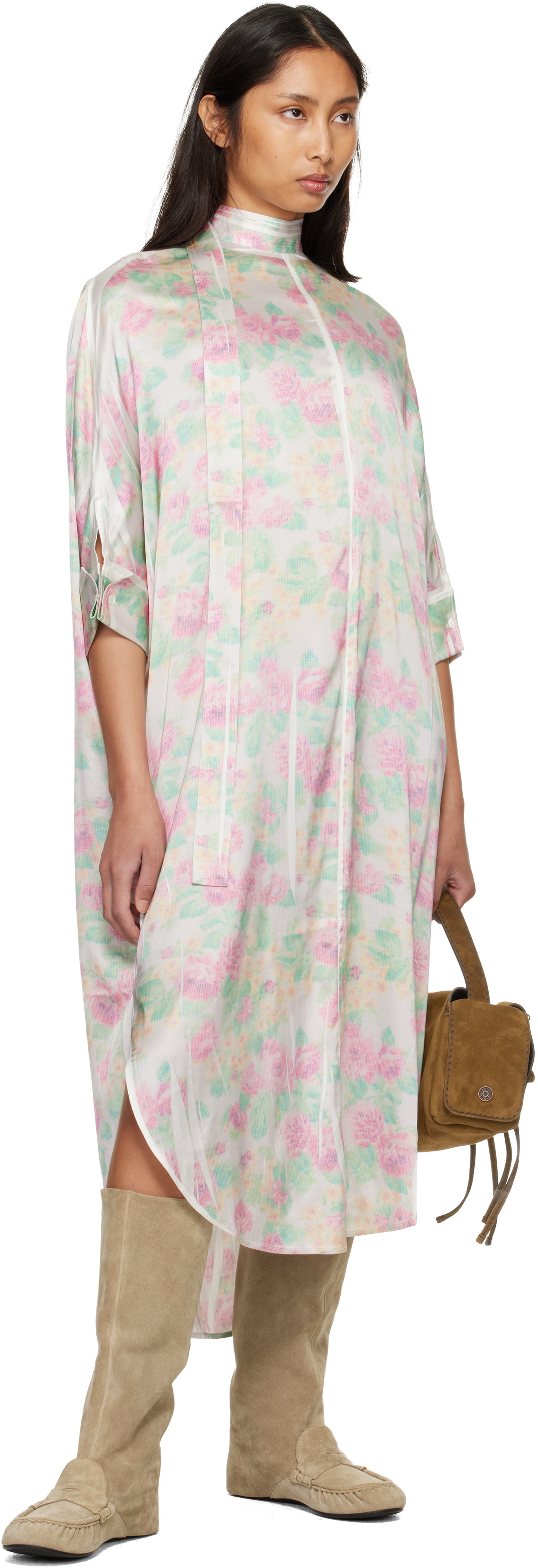 Acne Studios Multicolor Blouse Midi Dress