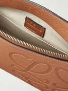 Loewe - Brand T Logo-Debossed Full-Grain Leather Pouch