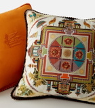 Etro Embroidered cotton cushion