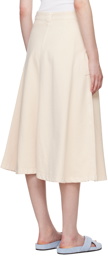A.P.C. Off-White Laurie Denim Midi Skirt