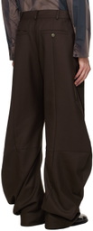 JiyongKim Brown Twisted Trousers