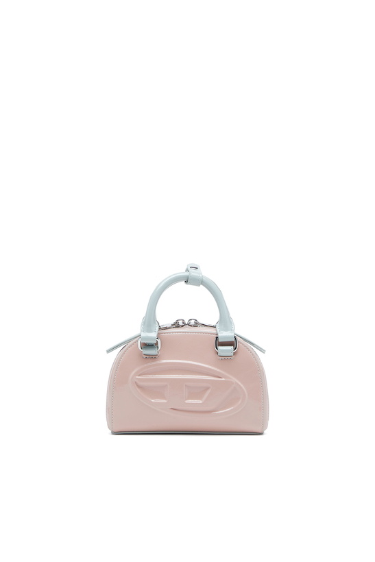Photo: Diesel 1DR Dome-Mini crossbody bag with naplak effect - Crossbody Bags Womens in Pink