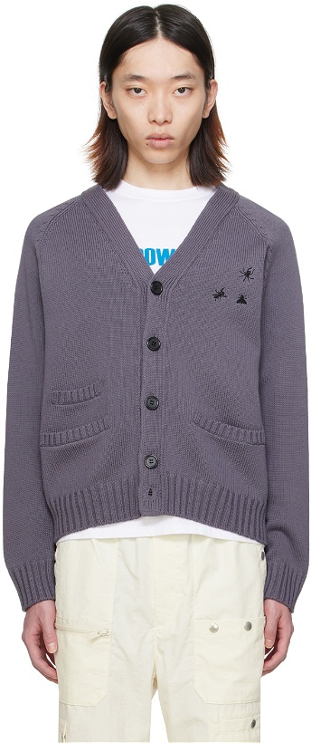 Photo: UNDERCOVER Gray Embroidered Cardigan