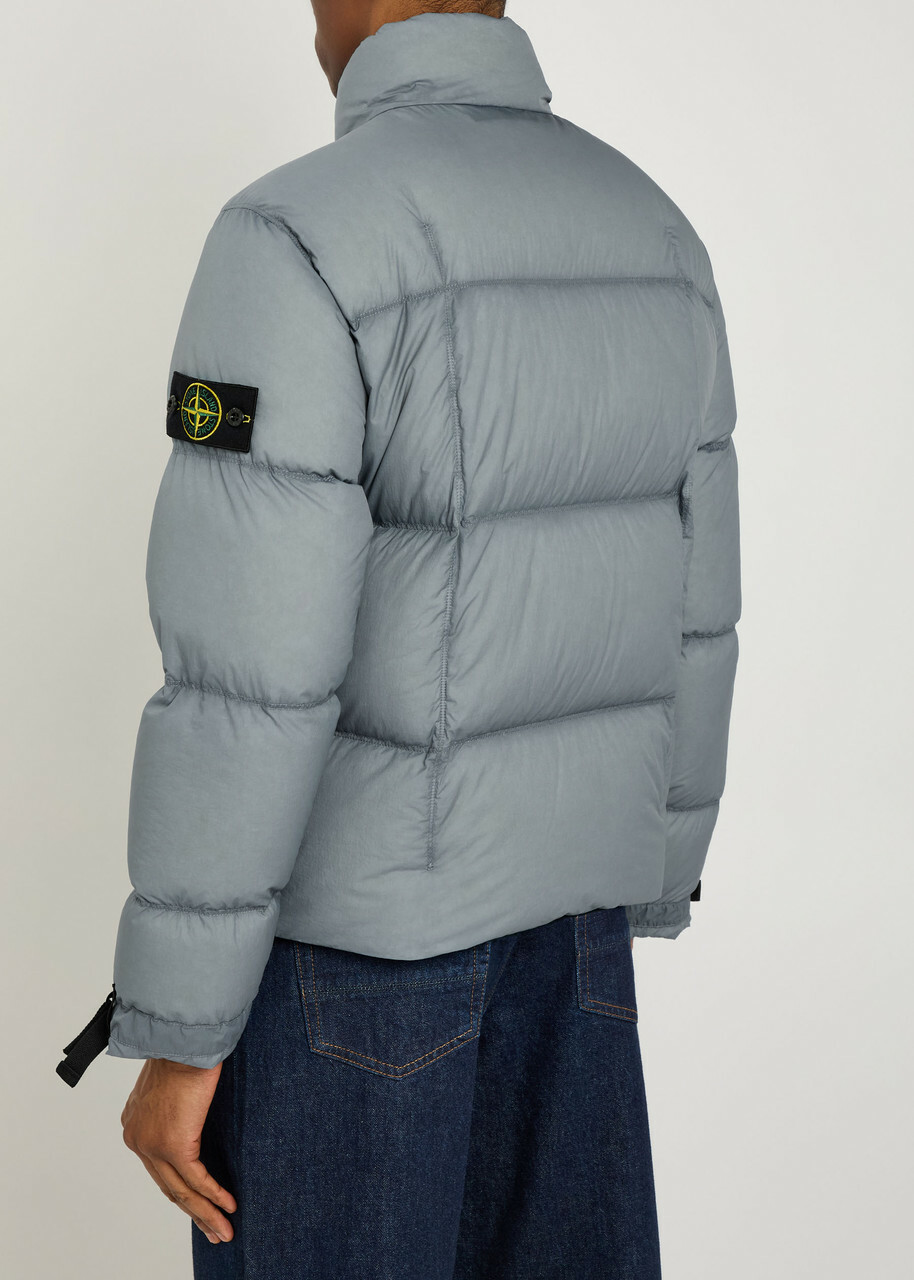 Stone Island Padded Nylon Jacket Dark Blue