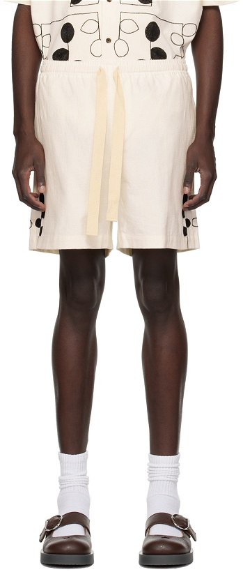 Photo: COMMAS White Embroidered Shorts