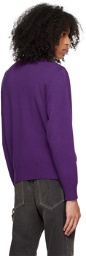 Winnie New York Purple Half-Zip Sweater