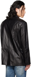 DRAE SSENSE Exclusive Black Leather Jacket