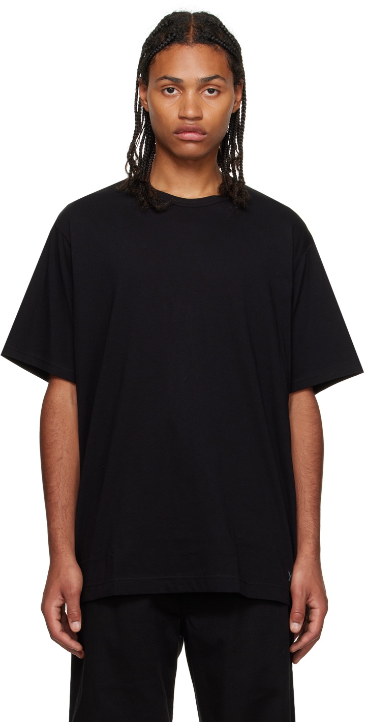 Y's For Men Black Printed T-Shirt