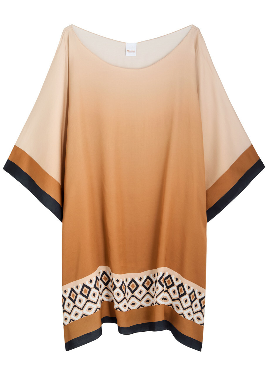 【Max Mara Beachwear】Otticoシルク ビーチカバーアップ パレオ Ottico silk beach cover-up in multicoloured - Max Mara