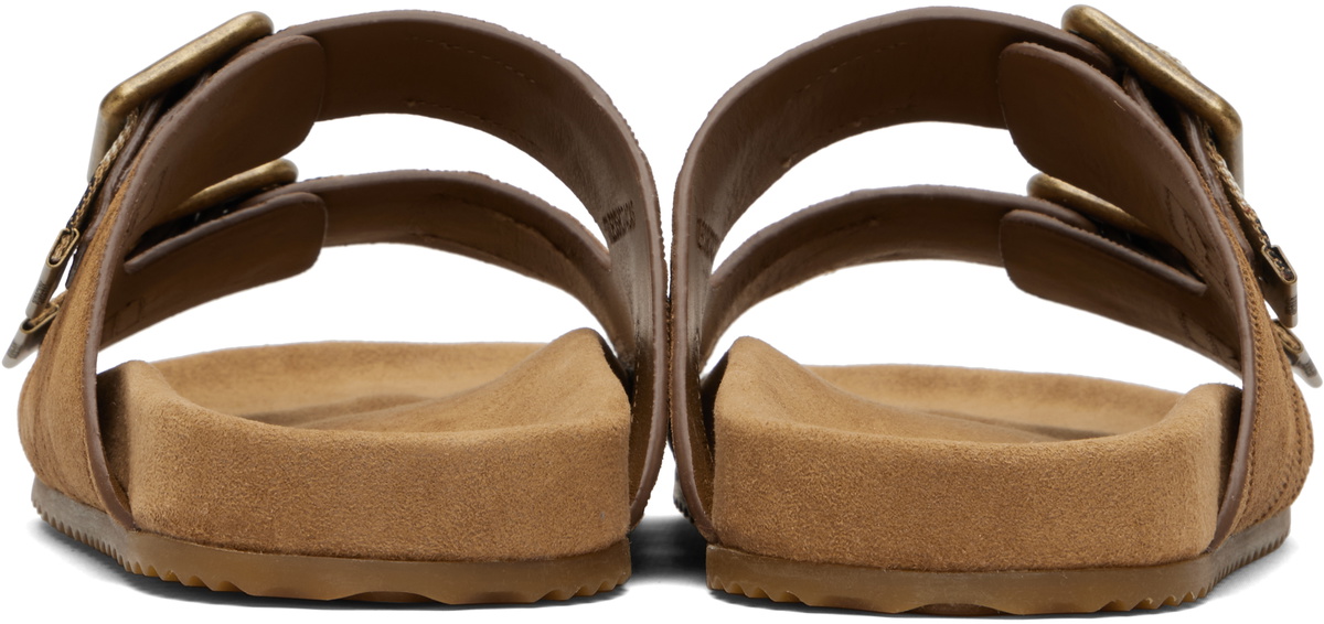 Burberry Brown Check Suede Urchin Sandals