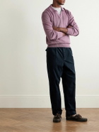 Officine Générale - Hermann Straight-Leg Belted Pleated Cotton-Blend Corduroy Chinos - Blue