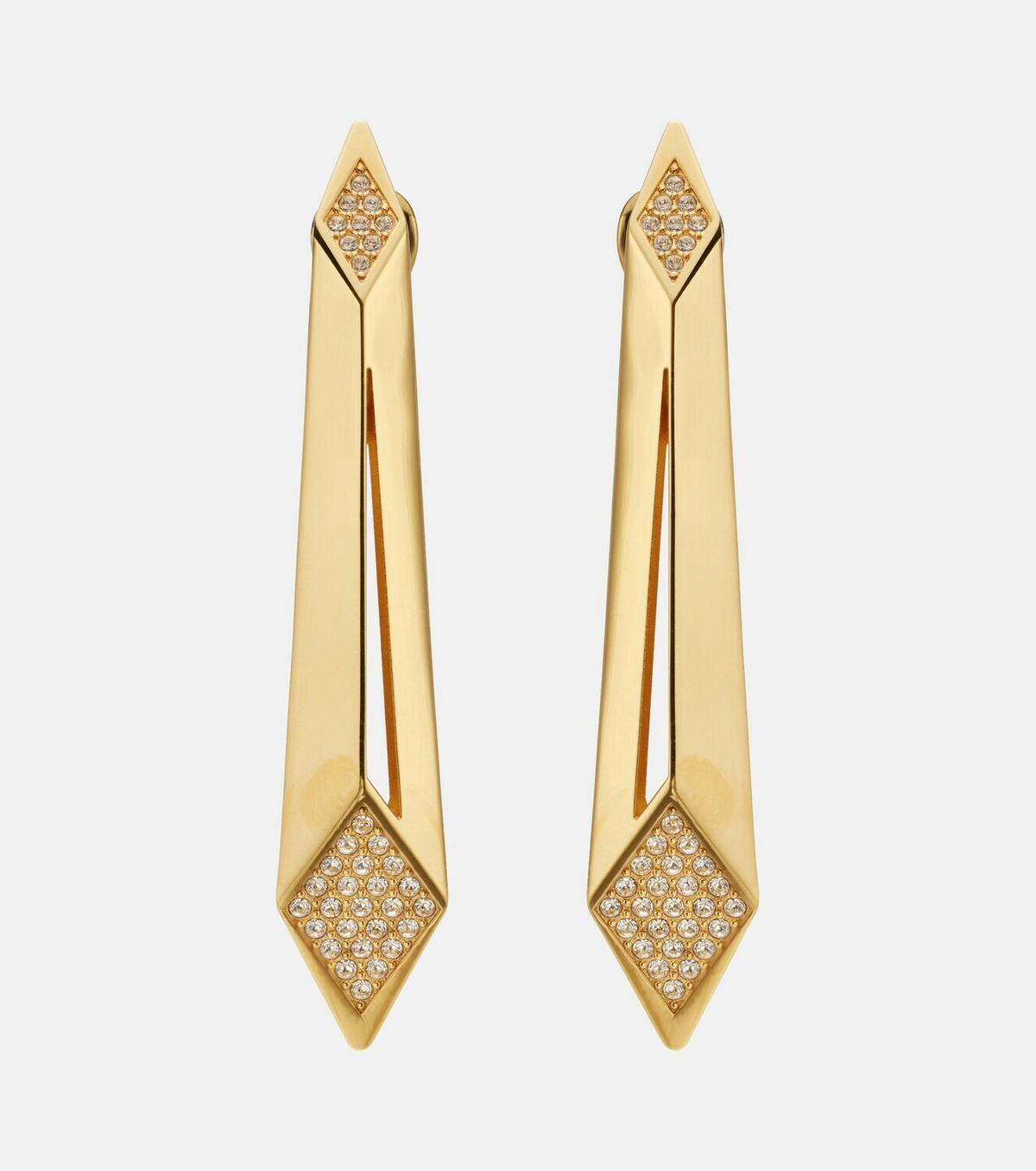 Versace Crystal-embellished drop earrings