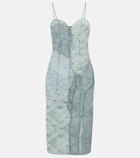 Acne Studios Paneled cotton-blend lace midi dress