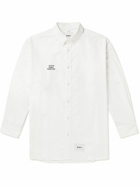 WTAPS - Button-Down Collar Embroidered Cotton-Oxford Shirt - White