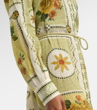 Alémais Dixie belted printed ramie shirt dress