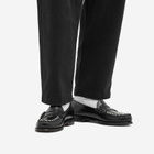 Bass Weejuns Men's Larson Weave Loafer in Black Leather Mono
