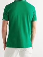 POLO RALPH LAUREN - Slim-Fit Contrast-Tipped Cotton-Piqué Polo Shirt - Green