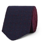 Canali - 6cm Reversible Polka-Dot Wool-Jacquard Tie - Blue