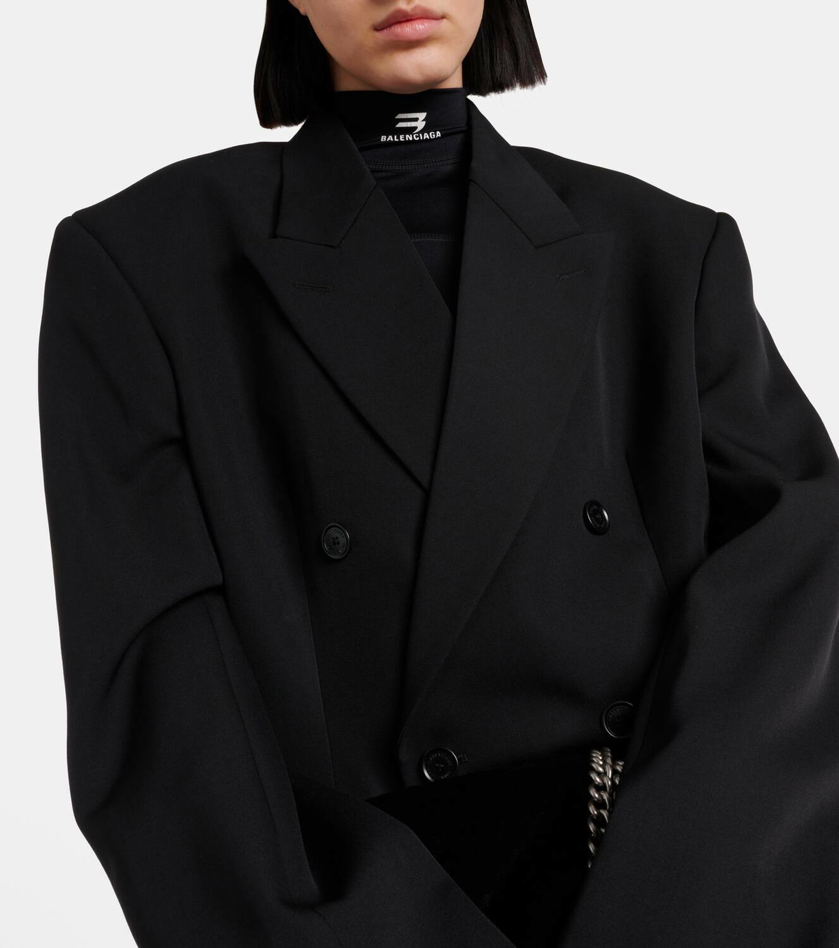 ジャケット BALENCIAGA CINCHED DOUBLE-BREASTED WOOL JACKET Balenciaga Cinched double-breasted wool blazer Balenciaga