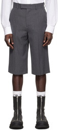 We11done Grey Wool Shorts