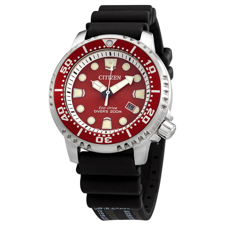 Photo: Citizen Eco-Drive Promaster Red Dial Mens Watch BN0159-15X
