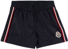 Moncler Enfant Baby Blue Stripe Swim Shorts