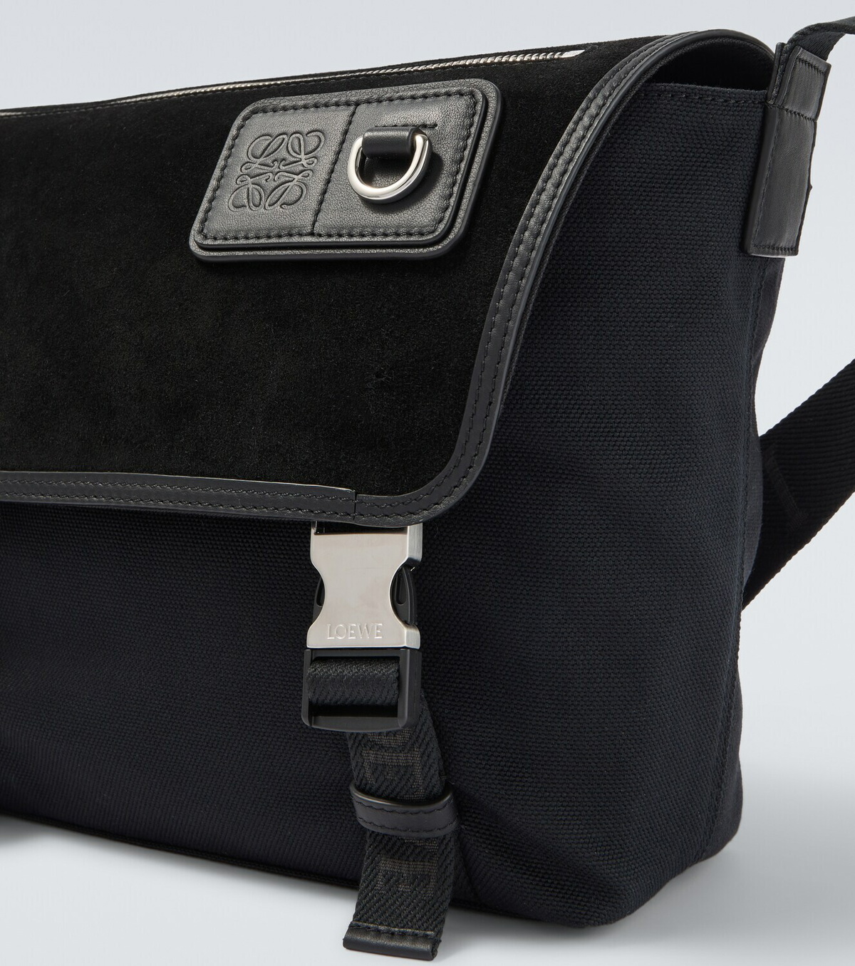 Loewe Flex Medium canvas and suede messenger bag