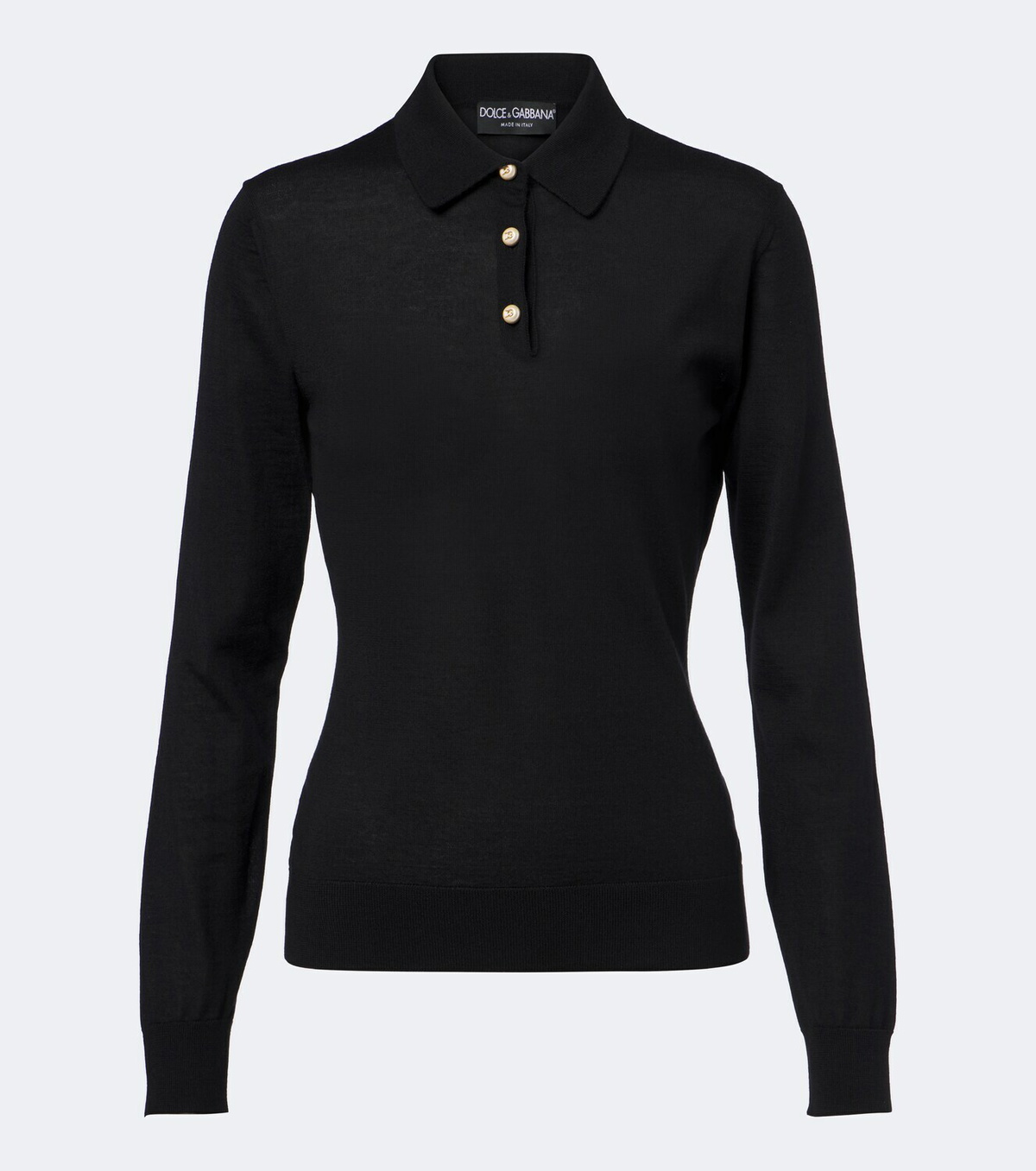 Dolce&Gabbana Embellished cashmere polo sweater