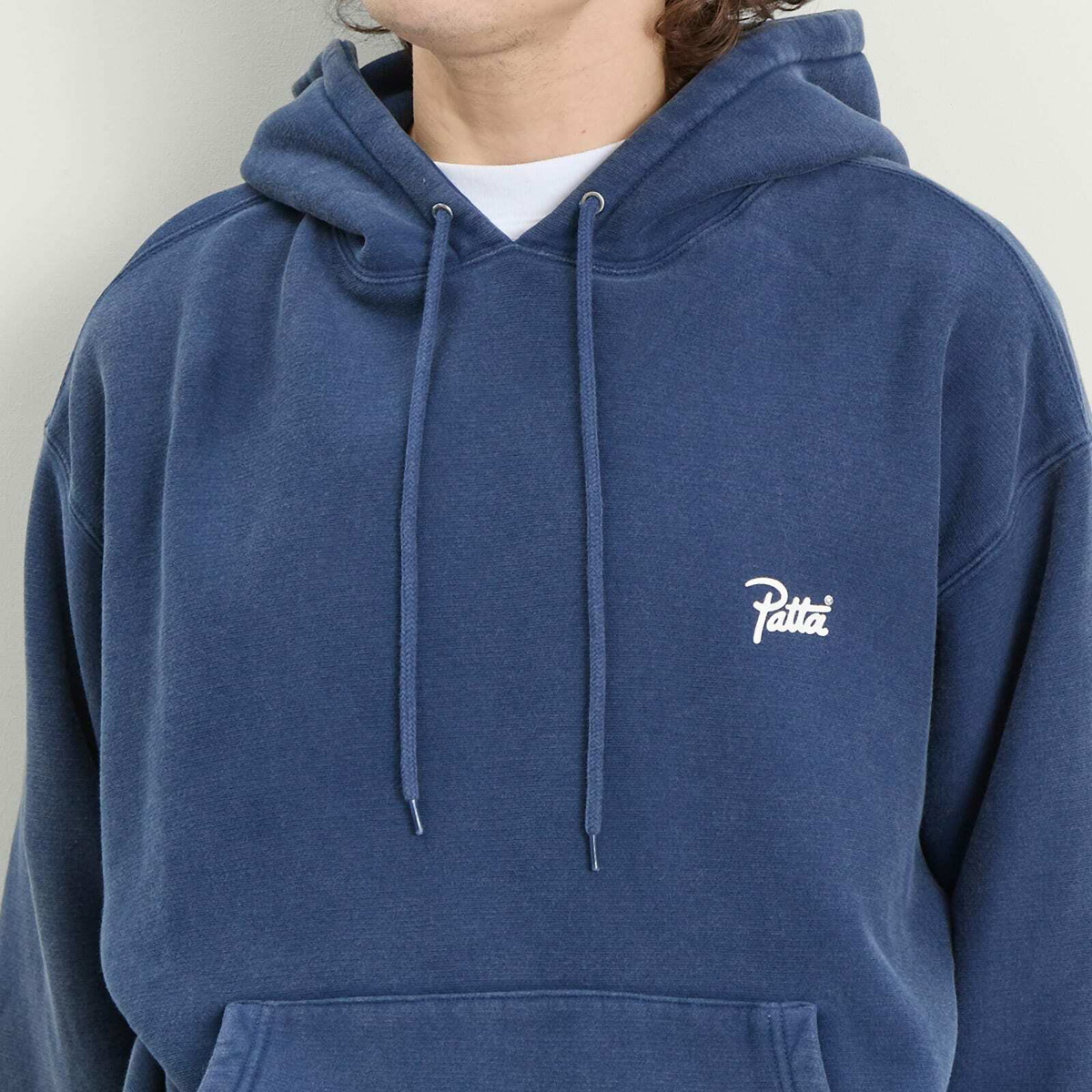 Patta Men's Classic Acid Washed Hoodie in Blue