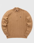 Polo Ralph Lauren Lscablehzpp Long Sleeve Pullover Brown - Mens - Zippers & Cardigans