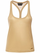 TOM FORD - Ribbed Silk Sleeveless Top