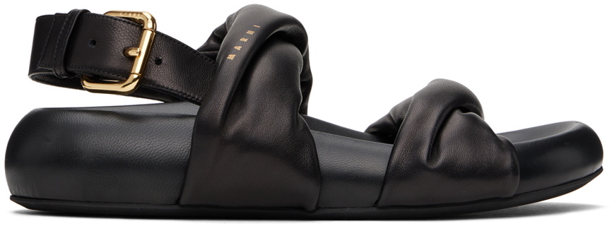 Marni Black Back Buckle Sandals Marni