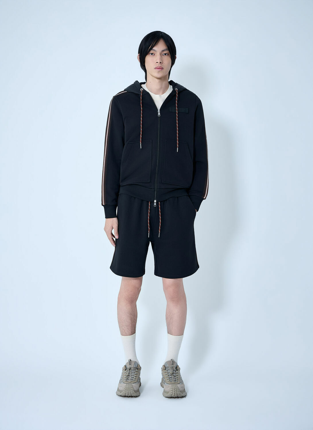 Moncler Zip-Up Hoodie with Logo Detail