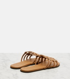 Loewe Petal Anagram leather slides